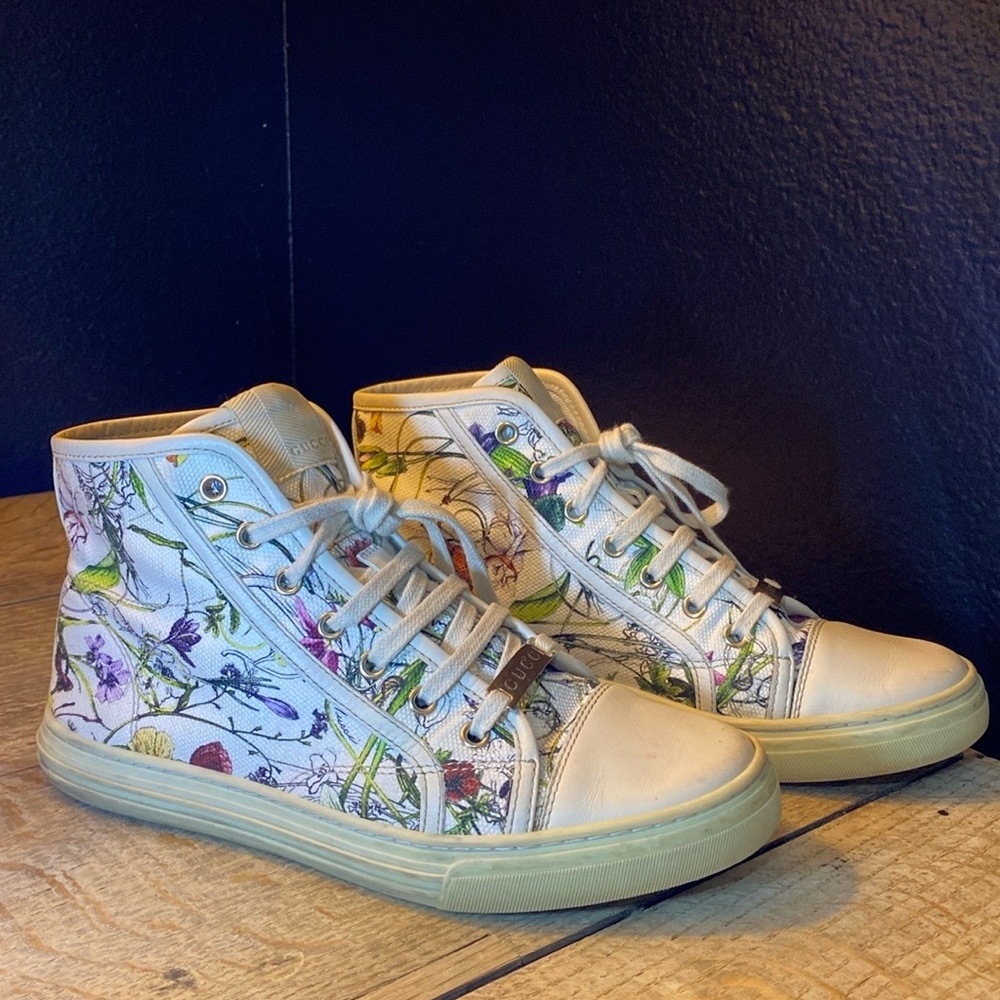 Gucci floral sneakers